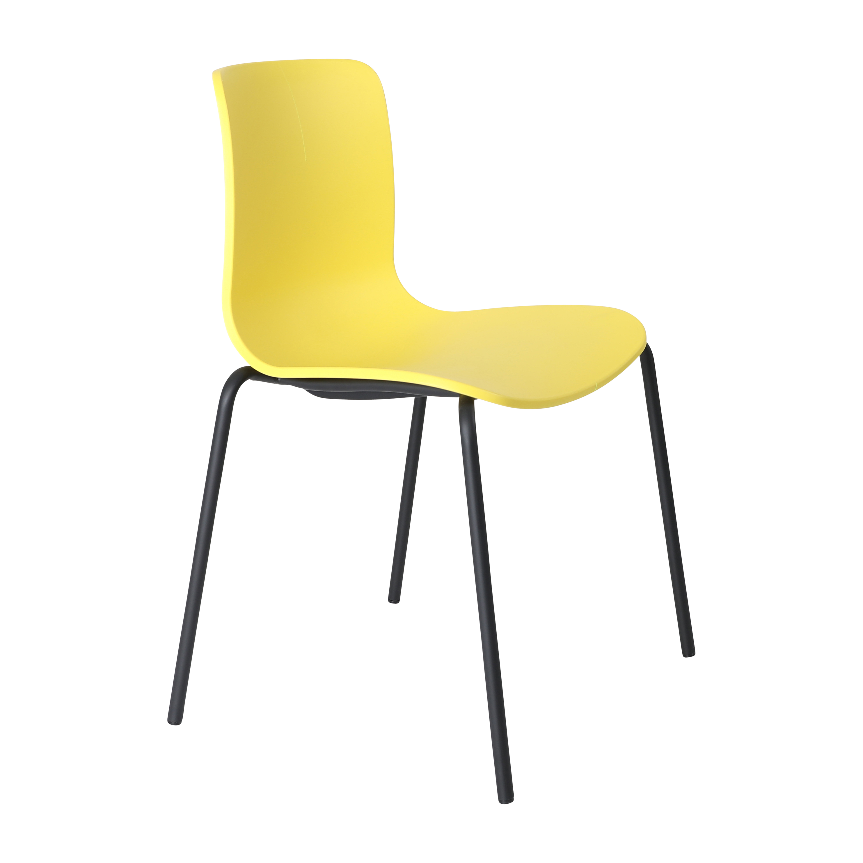 Acti Chair (Yellow / 4-leg Black Powdercoat)